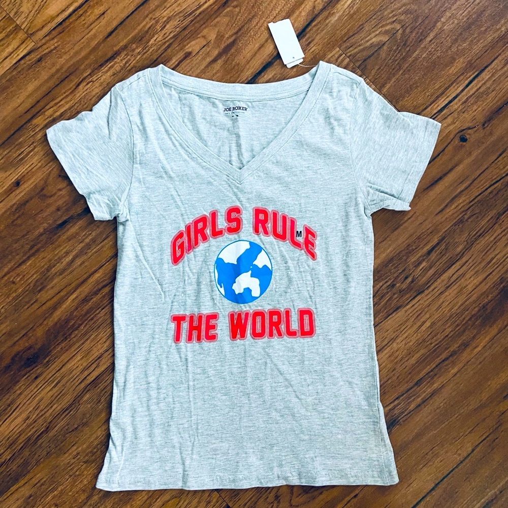 **Host Pick**Joe Boxer Girls Rule The World Shirt- NWT